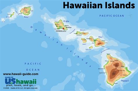 Map in Islands of Hawaii